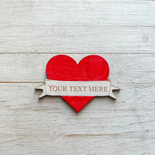Load image into Gallery viewer, Personalised Heart Magnet | Handpainted Sustainable Wood Keepsake Gift