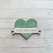 Load image into Gallery viewer, Personalised Heart Magnet | Handpainted Sustainable Wood Keepsake Gift