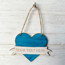 Load image into Gallery viewer, Hanging Heart with Personalised Message or Name