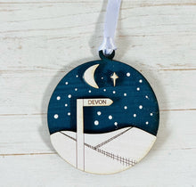Load image into Gallery viewer, Night Sky Rural Signpost Christmas Decoration with your favourite place