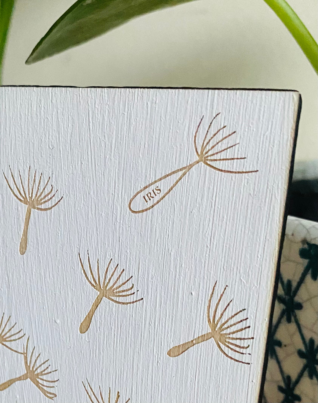 Hidden name single dandelion with personalised name