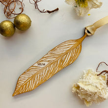 Load image into Gallery viewer, White Feather Personalised Decoration
