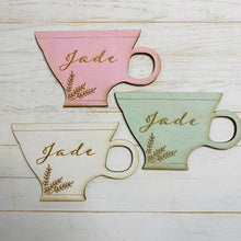 Load image into Gallery viewer, Leaf Teacup Personalised Place Setting
