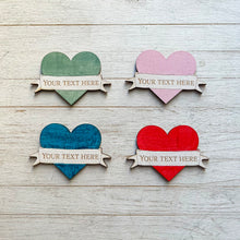 Load image into Gallery viewer, Personalised Heart Magnet | Handpainted Sustainable Wood Keepsake Gift

