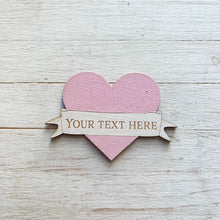 Load image into Gallery viewer, Personalised Heart Magnet | Handpainted Sustainable Wood Keepsake Gift
