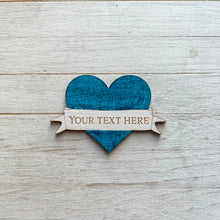 Load image into Gallery viewer, Personalised Heart Magnet | Handpainted Sustainable Wood Keepsake Gift
