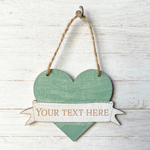 Load image into Gallery viewer, Hanging Heart with Personalised Message or Name
