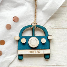 Load image into Gallery viewer, Hanging Campervan Personanalised Christmas Decoration
