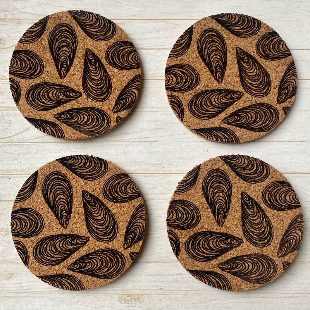 Mussel Coaster Set - Pack of Four