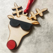 Load image into Gallery viewer, Dudeolph Cool Reindeer Christmas Tree Decoration
