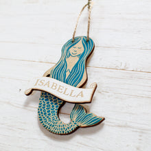 Load image into Gallery viewer, Mermaid Personalised Mini Decoration I Hanging or Magnet
