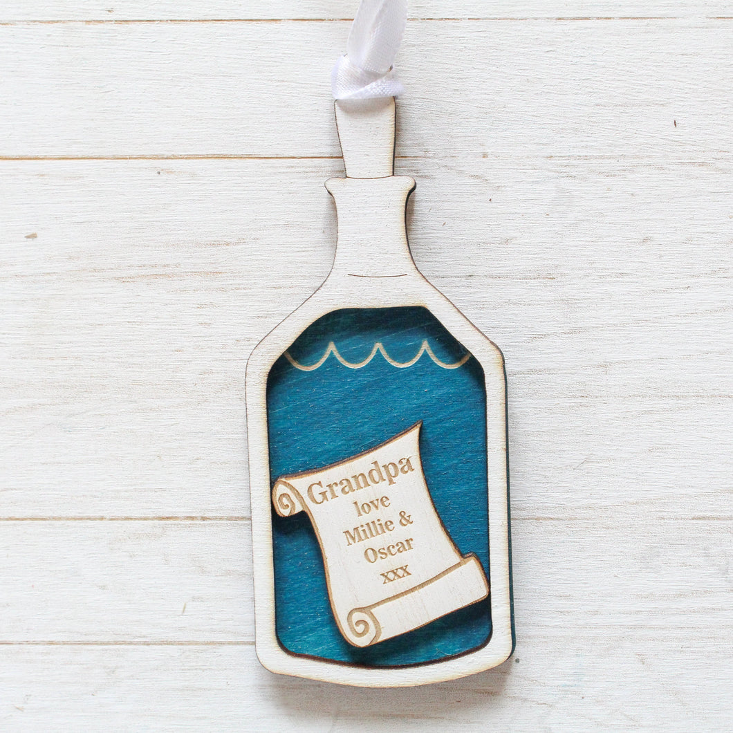 Message in a Bottle Hanging Decoration