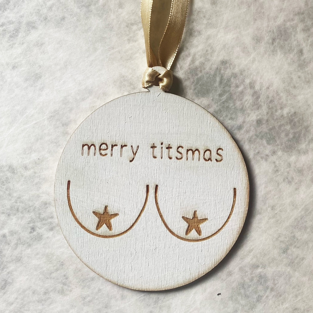 'Merry Titsmas' Christmas Decoration
