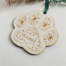 Load image into Gallery viewer, Personalised Christmas Paw Print Decoration
