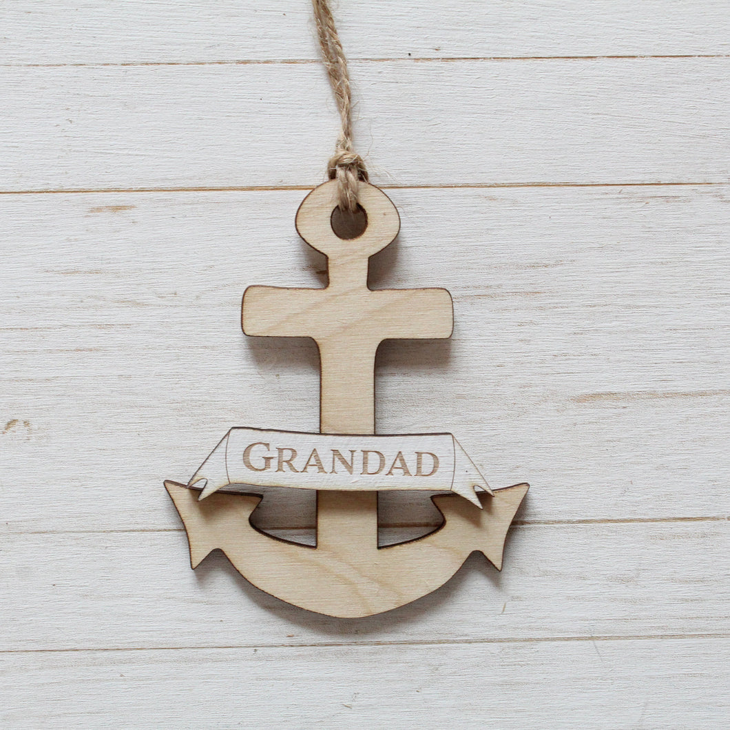 Anchor Personalised Mini Decoration I Hanging or Magnet