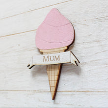 Load image into Gallery viewer, Ice Cream Personalised Mini Decoration I Hanging or Magnet
