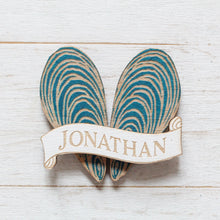 Load image into Gallery viewer, Mussel Shell Personalised Mini Decoration I Hanging or Magnet
