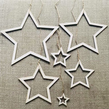 Load and play video in Gallery viewer, White Hanging Stars - Set of 6
