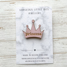 Load image into Gallery viewer, Pink Princess Crown Pin Badge
