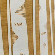 Load image into Gallery viewer, Family Birch Trees Engraved on Wood (up to 10 names)
