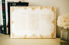 Load image into Gallery viewer, Letter From a Loved One Engraved on White Wood with Wildflower Border
