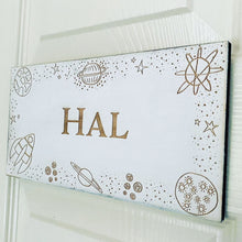 Load image into Gallery viewer, Space Personalised Room Sign Engraved on Wood
