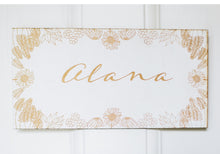 Load image into Gallery viewer, Wildflower Personalised Room Sign Engraved on Wood
