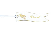 Load image into Gallery viewer, Mistletoe Personalised Re-usable White Wooden Christmas Tags 10 Pack
