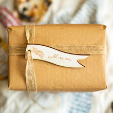 Load image into Gallery viewer, Mistletoe Personalised Re-usable White Wooden Christmas Tags 10 Pack
