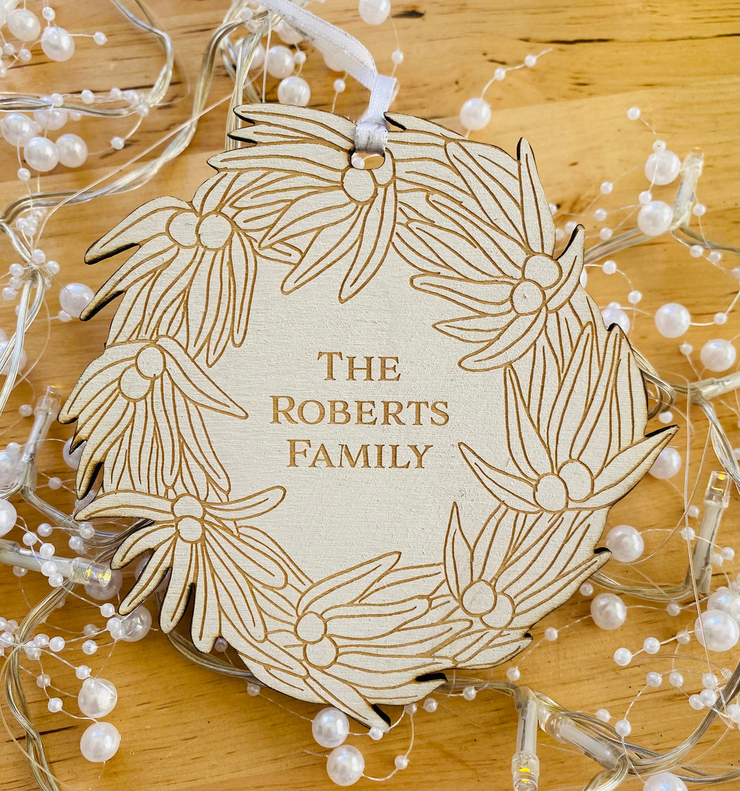 Mini Christmas Wreath Personalised Christmas Decoration