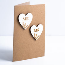 Load image into Gallery viewer, Mr &amp; Mrs / Mr &amp; Mr / Mrs &amp; Mrs Wooden Magnet Keepsake Gift Card
