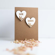 Load image into Gallery viewer, Mr &amp; Mrs / Mr &amp; Mr / Mrs &amp; Mrs Wooden Magnet Keepsake Gift Card
