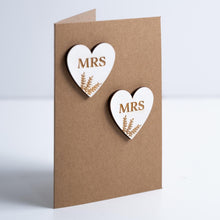 Load image into Gallery viewer, Mr &amp; Mrs / Mr &amp; Mr / Mrs &amp; Mrs Wooden Magnet Keepsake Gift Card
