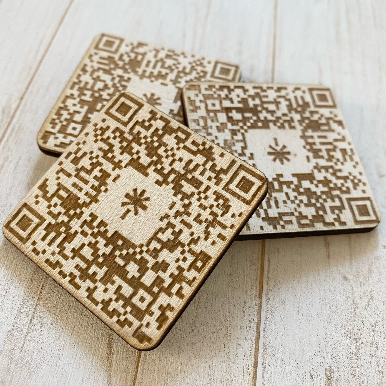Engraved Wooden QR Code (4.5cm) – Gorgeous Little Bits