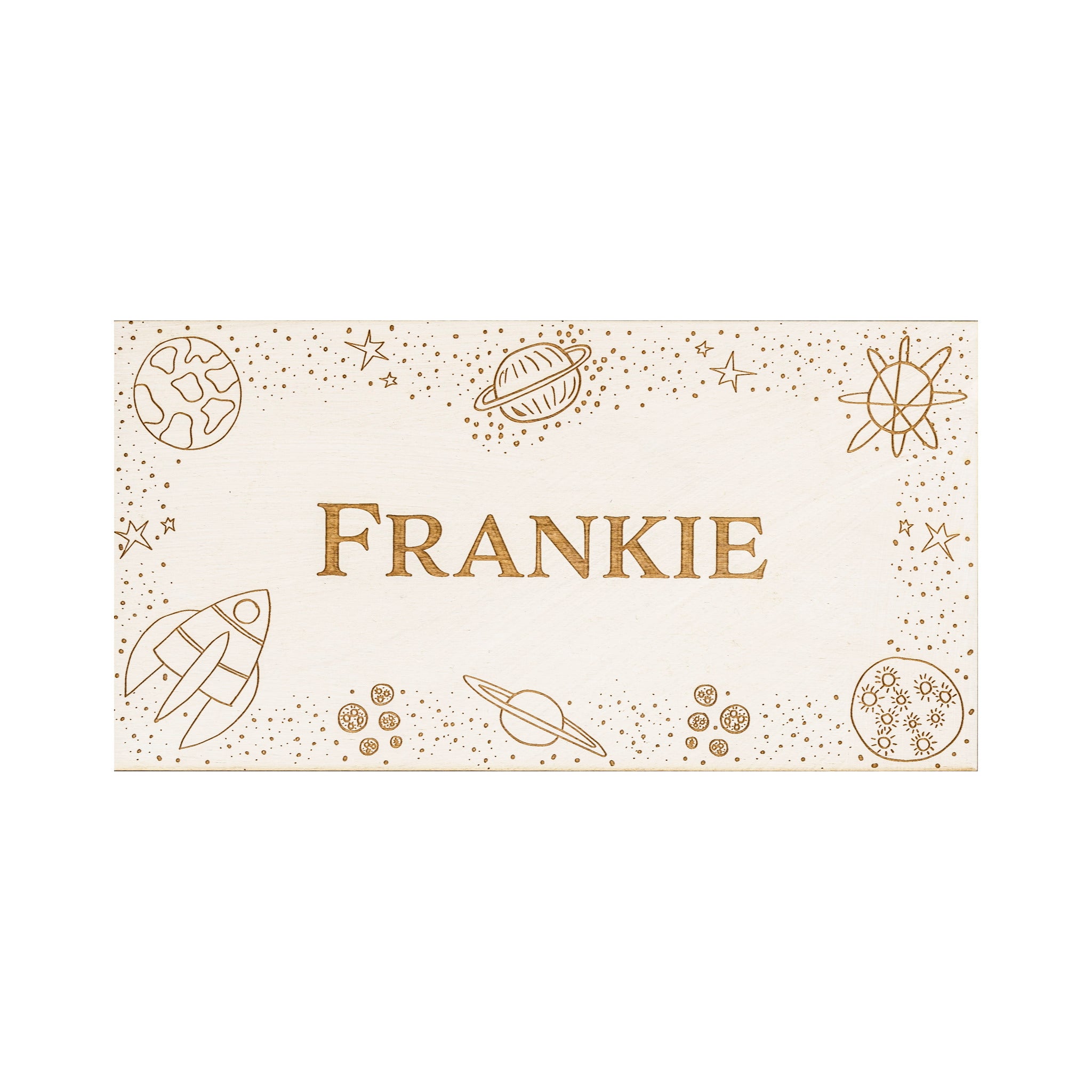 Space Personalised Room Sign Engraved on Wood – Gorgeous Little Bits