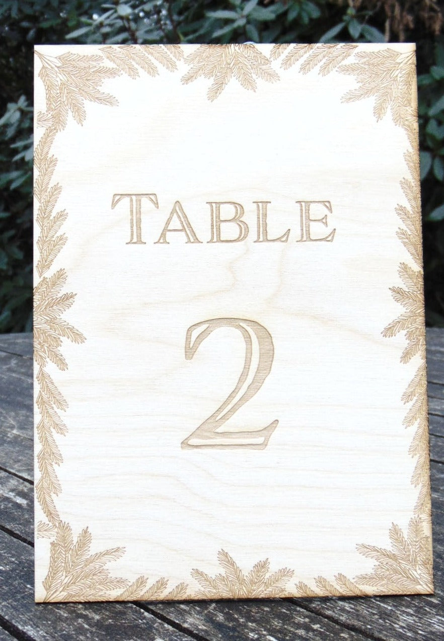 Personalised Table Number - Table Name Wooden Wheat